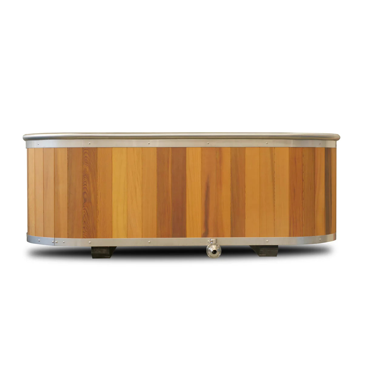 iSteel All-In-One Cold Plunge Tub — Stainless Steel & Cedar-iCool Sport