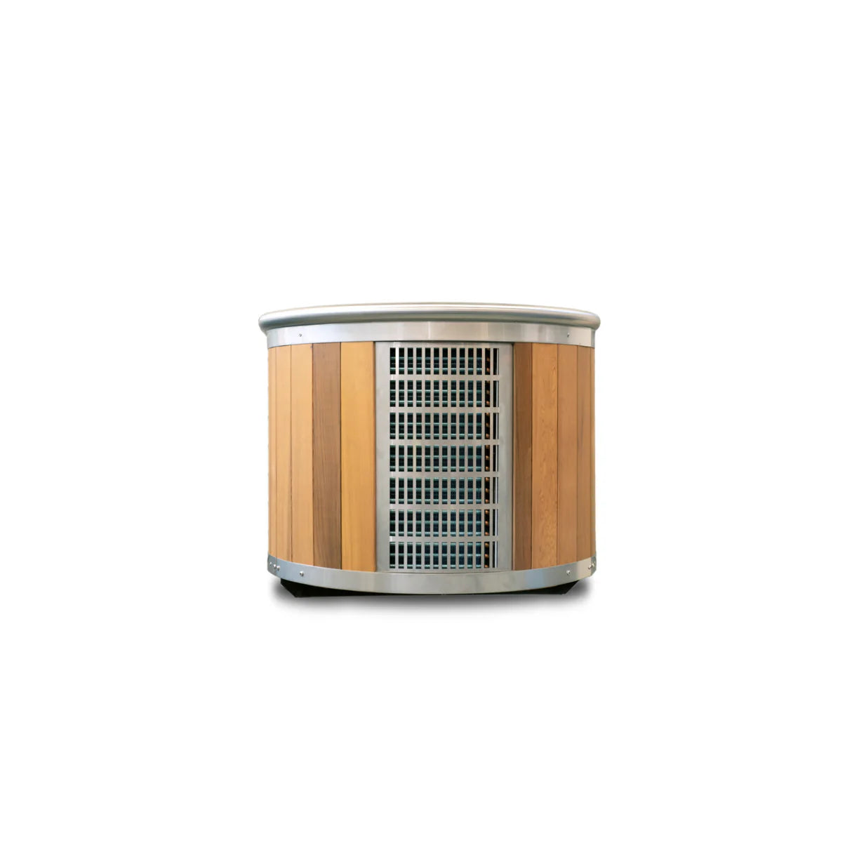 iSteel All-In-One Cold Plunge Tub — Stainless Steel & Cedar-iCool Sport