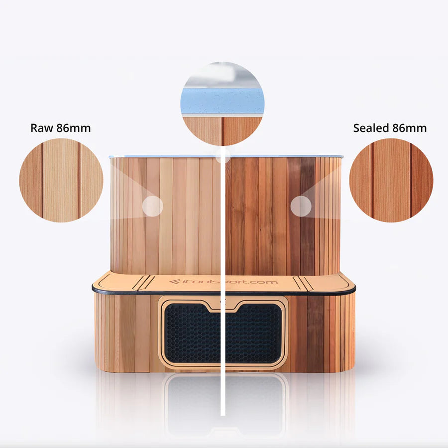 Ultra Cedar with Inbuilt 2kW Heater and External Turbo Mini Chiller 4ºC (39F) to 40ºC (104F)| iCoolsport