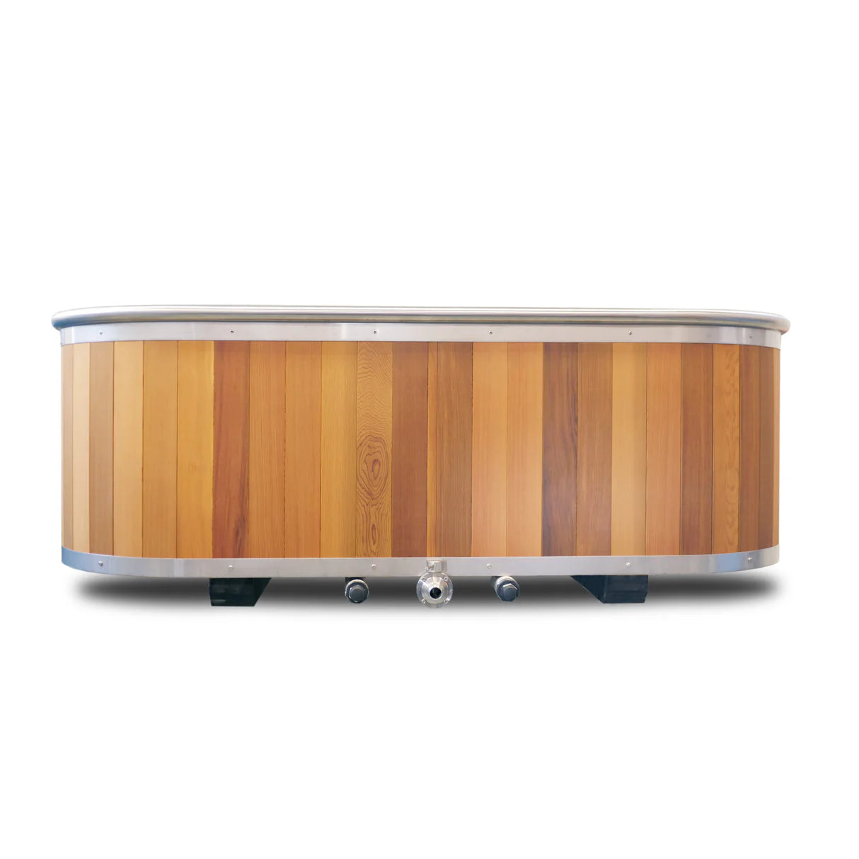 iSteel Stainless Steel and Cedar Cold Plunge with Remote Turbo Mini Chiller - iCoolSport