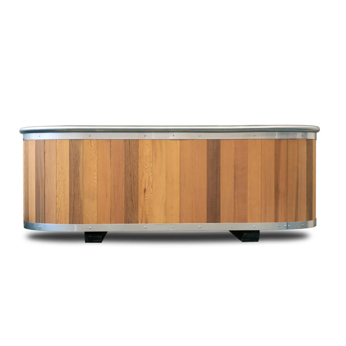 iSteel All-In-One Cold Plunge Tub — Stainless Steel & Cedar-iCool Sport